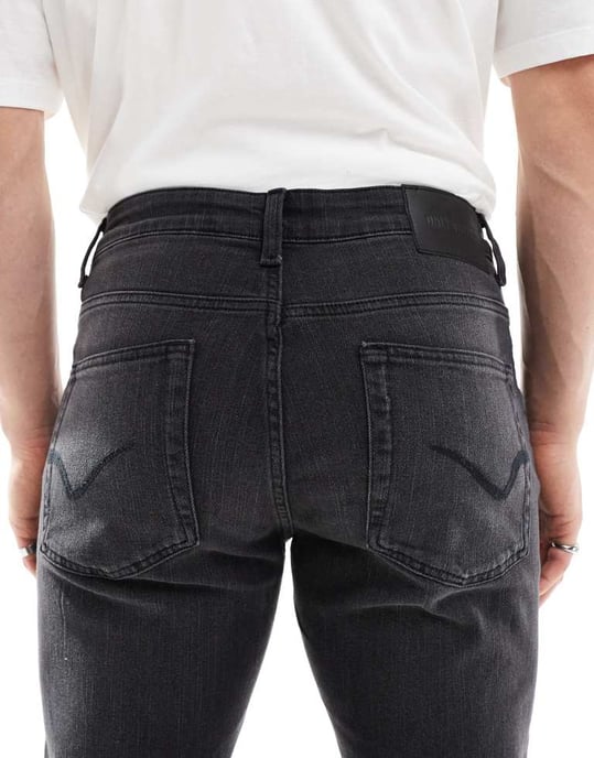 ONLY & SONS slim jeans in washed black - Image 4