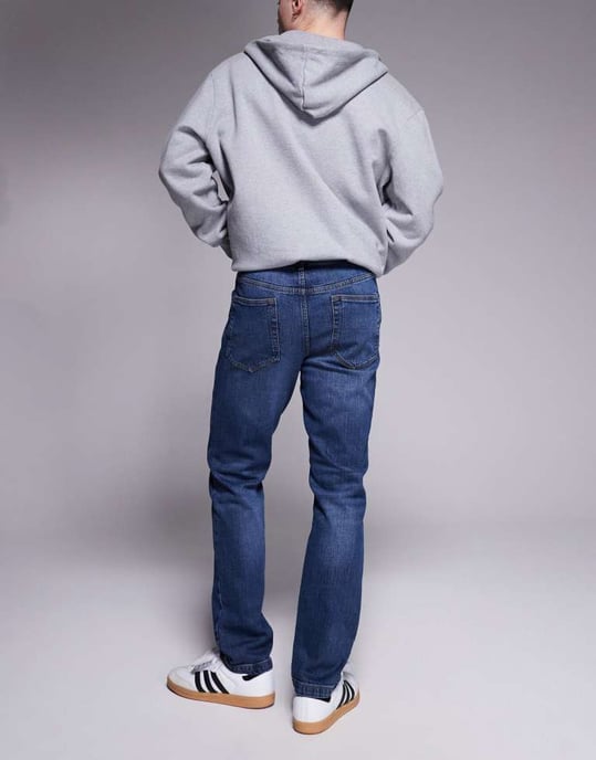 ASOS DESIGN slim jeans i mörk tvätt blå - Image 2