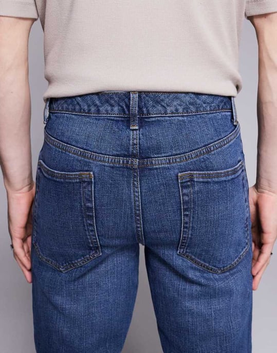 ASOS DESIGN slim jeans i mörk tvätt blå - Image 4