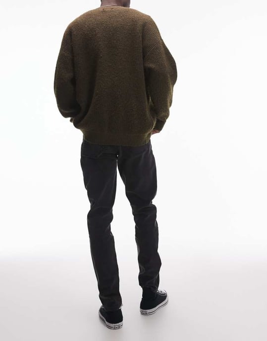 Topman stretch skinny jeans in washed black - Image 2