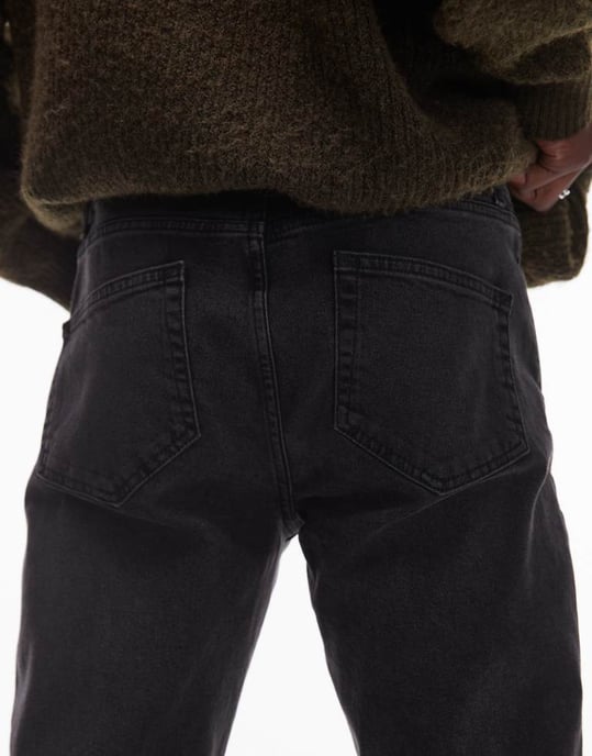 Topman stretch skinny jeans in washed black - Image 4