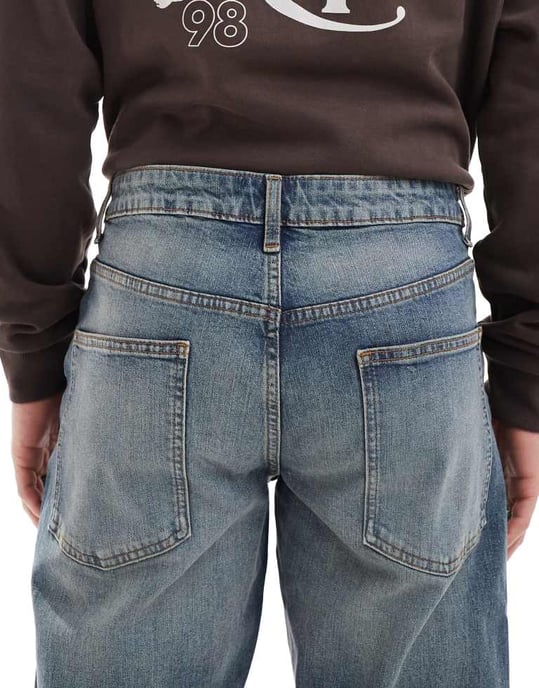 ASOS DESIGN skinny jeans i vintage medelblå tvätt - Image 4