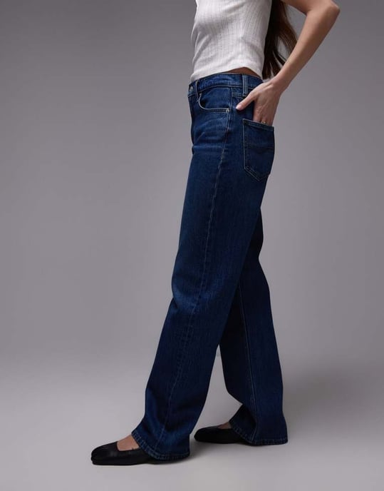 Tommy Jeans Layla slim straight jeans in dark wash - Image 3