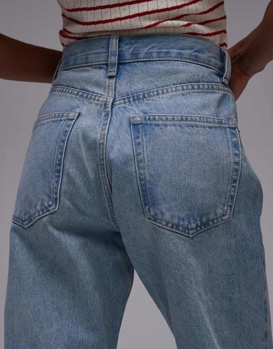 Topshop Kort high rise straight jean in bleach - Image 4
