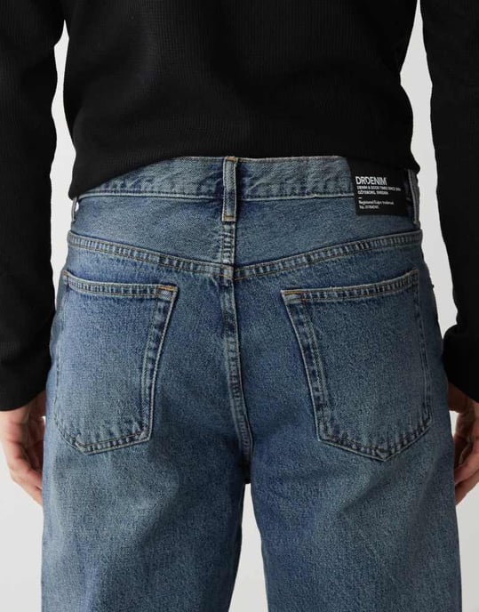 Dr Denim Dash regular fit raka jeans i canyon mid vintage mellanblå - Image 4