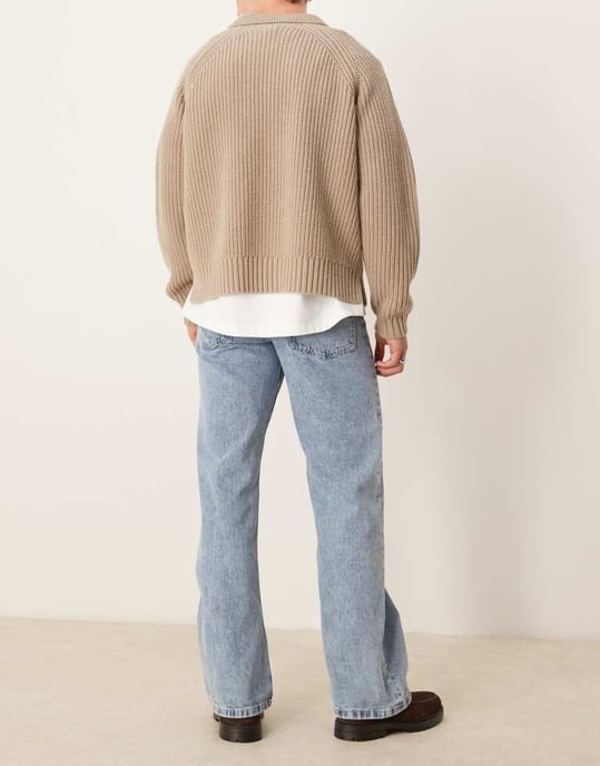 ASOS DESIGN vida flare jeans i ljusblåtvätt - Image 3