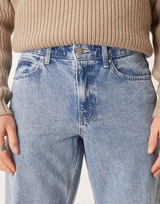 ASOS DESIGN vida flare jeans i ljusblåtvätt - Image 4