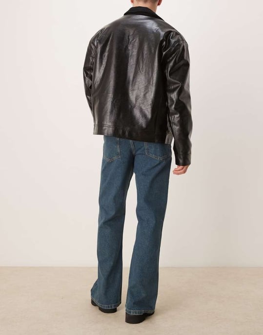 ASOS DESIGN vida utställda jeans i mörk tvätt blå - Image 3