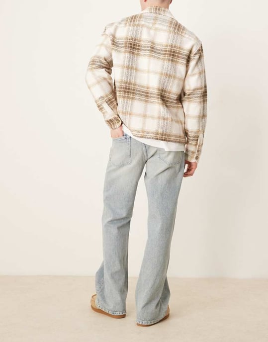 ASOS DESIGN vida flare jeans i urtvättad tvätt - Image 4