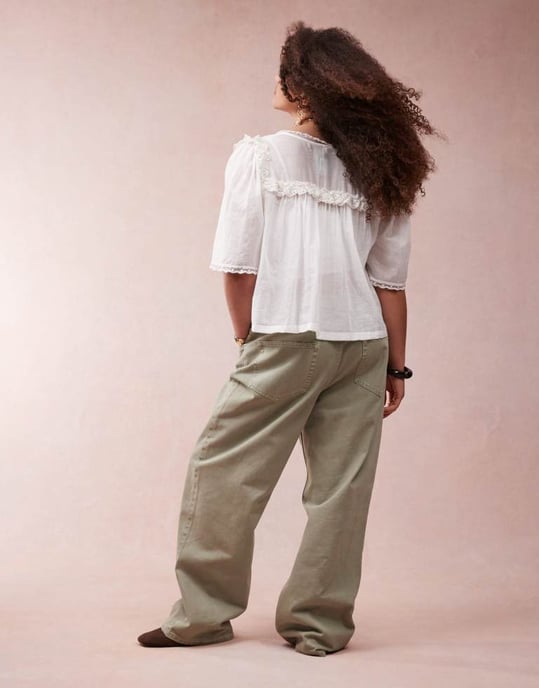 ASOS DESIGN Curve vida byxor i khaki - Image 3