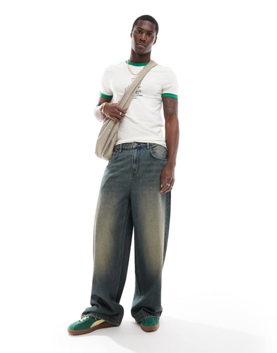 Cotton On super baggy Y2K jean in washed blue - Image 4