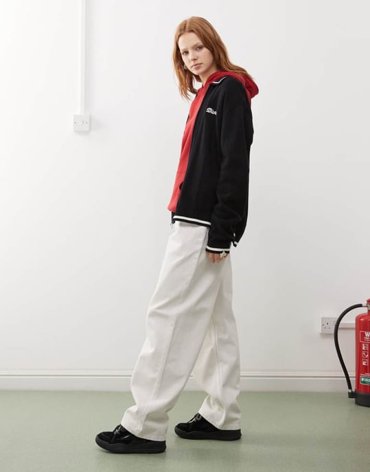 COLLUSION baggy antifit jeans i ecru - Image 3