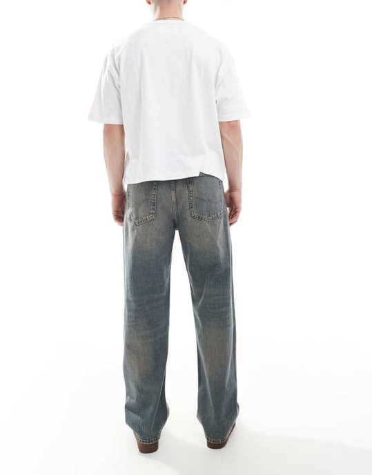 Jack & Jones Alex baggy jeans in vintage blue wash - Image 2