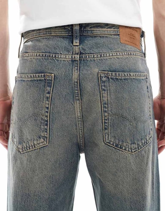 Jack & Jones Alex baggy jeans in vintage blue wash - Image 4