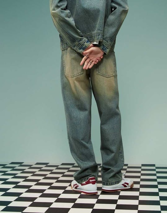 ASOS DESIGN baggy jeans with tint in mid wash blue - Image 2