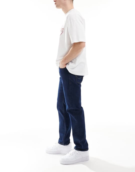 Jack & Jones Mike tapered jeans i rå indigo tvätt - Image 3