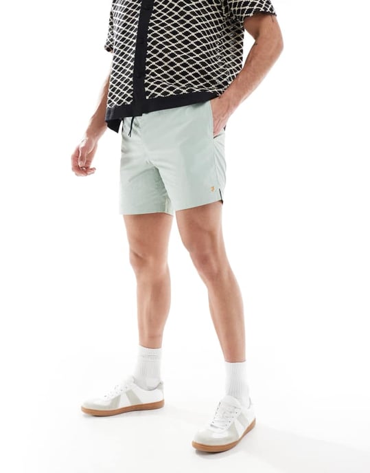 Farah colbert swim shorts in sage green - Image 3