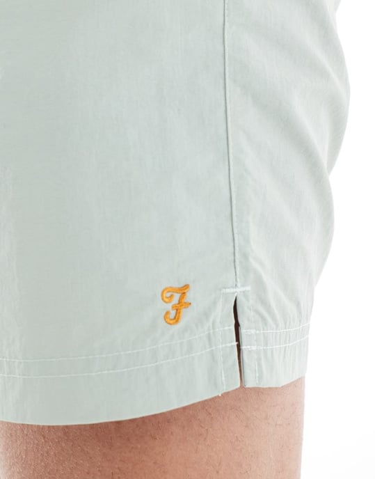 Farah colbert swim shorts in sage green - Image 4