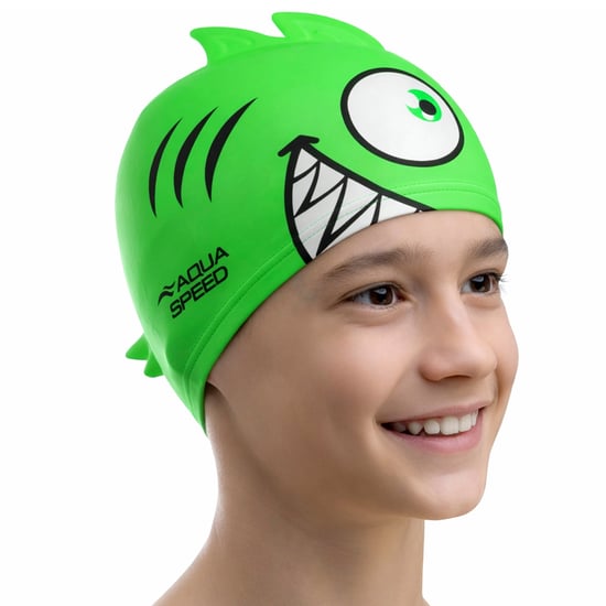 Pojkar Flickor Piranha Mönstrad Simhuvudbonad | Silikon 3D Tryckt Lätt Passande Simhuvudbonad - Image 3