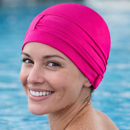 Ladies Comfortable Fabric Swimming Cap | Turban Style Lightweight Swim Cap - Image 4