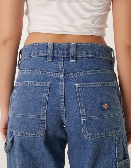 Dickies stevensville loose fit carpenter denim jeans in classic blue - Image 4