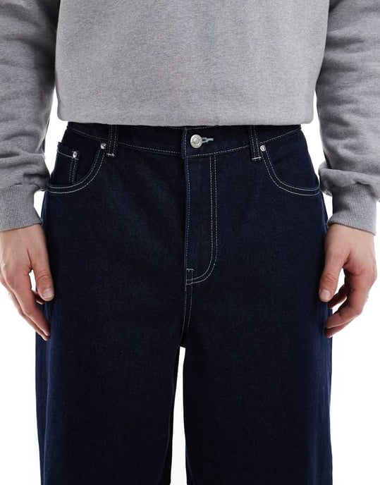 ASOS DESIGN hästskojeans i indigo - Image 4