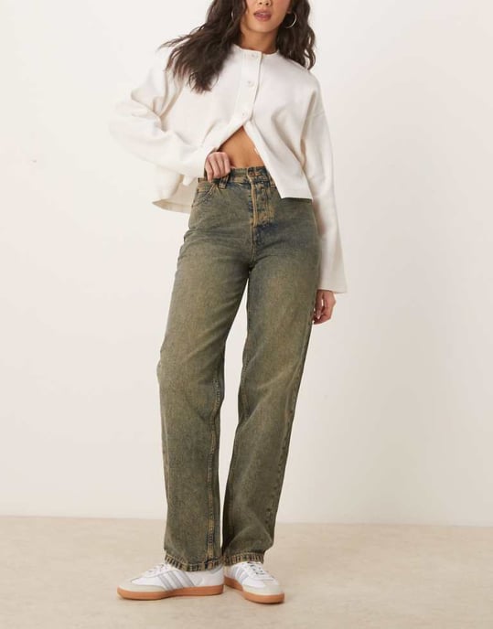 Dickies thomasville regular fit denim jeans in indigo with yellow fade - Image 1