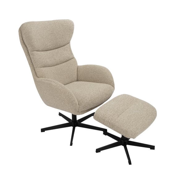 Label51 Fauteuil malmo naturel incl. hocker 75x82x108 cm - Image 1