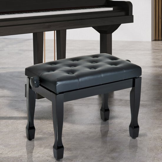 4goodz Pianokruk in hoogte verstelbaar45-55 cm kunstleer - - Image 2