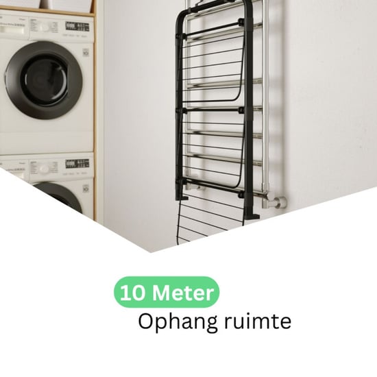 Wasophoogte ® hangend droogrek inklapbaar – 3 lagen – 10 meter – geschikt voor - Image 3