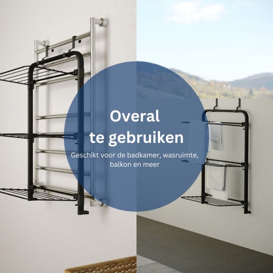 Wasophoogte ® hangend droogrek inklapbaar – 3 lagen – 10 meter – geschikt voor - Image 6