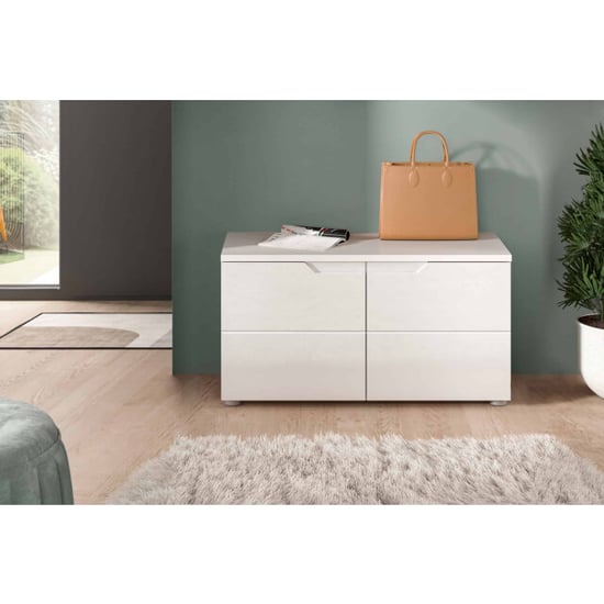 Furnilux Solero bank wit hoogglans mdf tz - Image 5