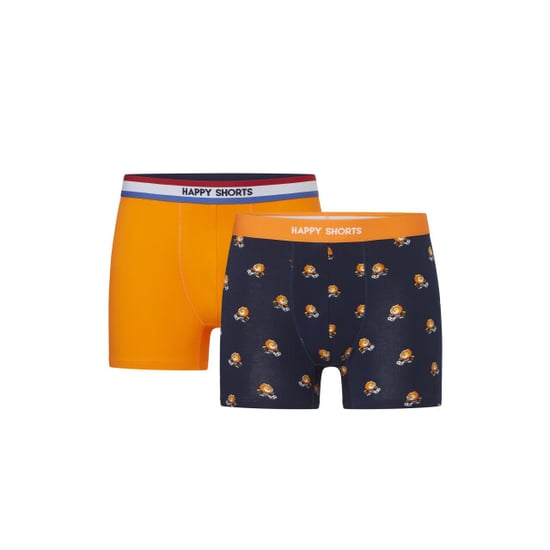 Happy Shorts Heren boxershorts holland oranje 2-pack oranje leeuw - Image 1