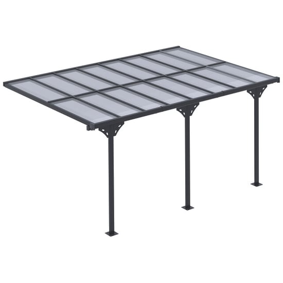 4goodz Terrasoverkapping in hoogte verstelbaar aluminium 4 x 3 m - - Image 1