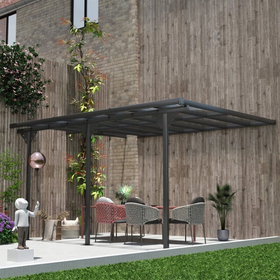 4goodz Terrasoverkapping in hoogte verstelbaar aluminium 4 x 3 m - - Image 5