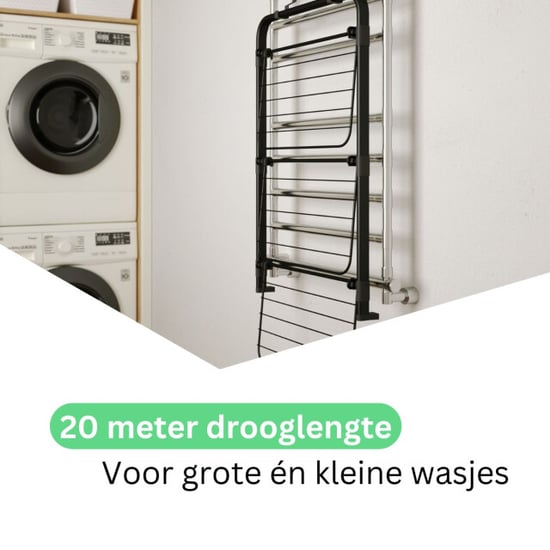 Wasophoogte ® uitschuifbaar droogrek – 20m – inklapbaar – verstelbaar - Image 5