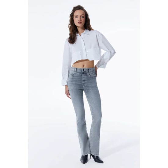 Cup of Joe Matilda dames flare jeans grey vintage - Image 1