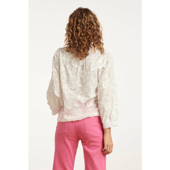 Smashed Lemon 25138 witte 3d bloemenblouse - Image 4