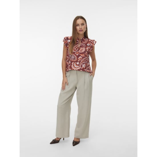 Vero Moda Vmnellie carla sl frill top wvn ga dessin - Image 4