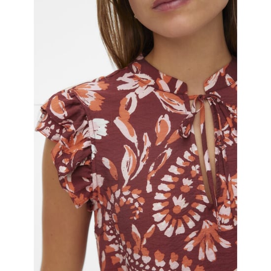 Vero Moda Vmnellie carla sl frill top wvn ga dessin - Image 5