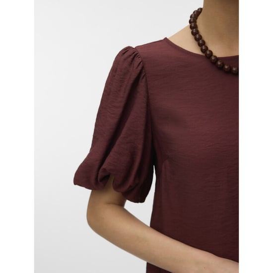 Vero Moda Vmnellie ss balloon top wvn ga bordeaux - Image 3