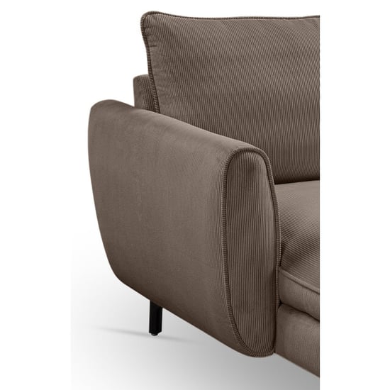 Furnilux Toronto u-shape hoekbank rechts bruin-beige | moderne woonbank met koudschuim - Image 2