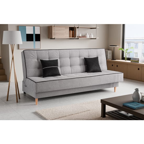 Furnilux Bono 3-zits sofa bed lichtgrijs | moderne slaapbank met ligcomfort - Image 4