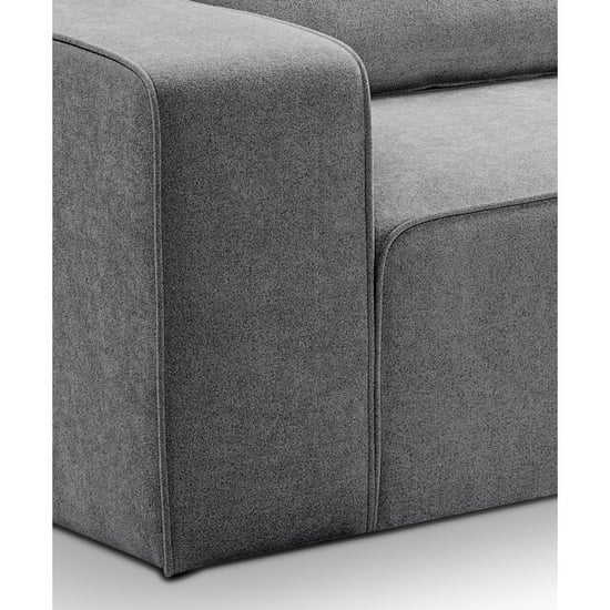Furnilux Luxe hoekbank rechts grijs stijlvolle woonbank in grijze geweven stof - Image 4