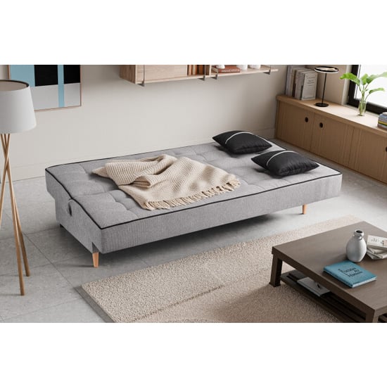 Furnilux Bono 3-zits sofa bed lichtgrijs | moderne slaapbank met ligcomfort - Image 6