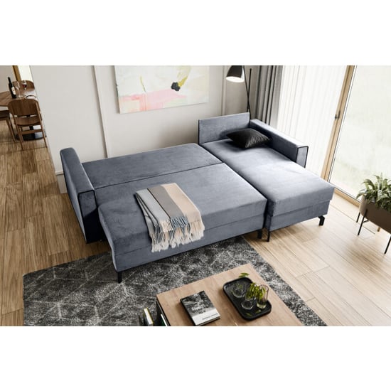 Furnilux Marti sofa bed l-shape rechts blauwgrijs | moderne hoekbank slaapbank - Image 5