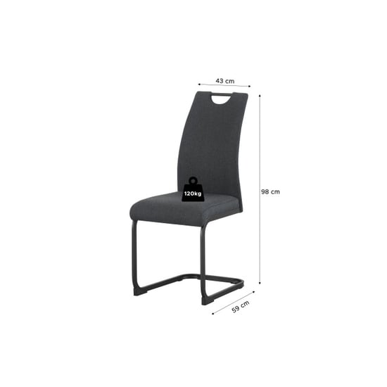 Furnilux Hanna stoel set van 2 in antraciet moderne design fauteuils - Image 4