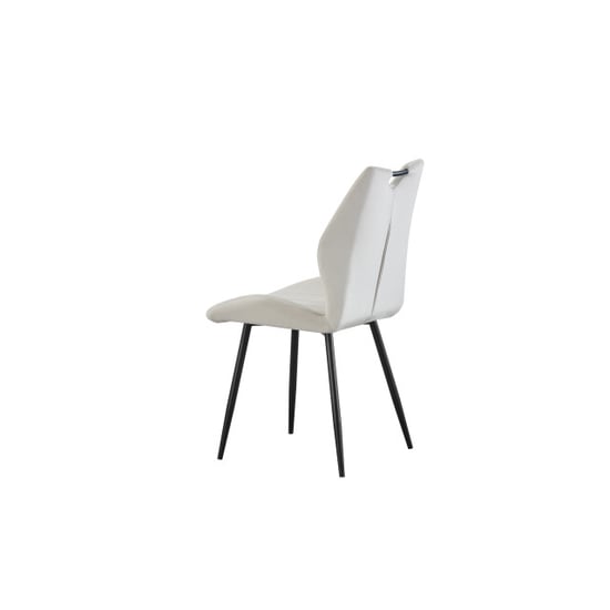 Furnilux Christin fauteuil crème set van 2 elegante fluwelen salonstoel met metalen - Image 4