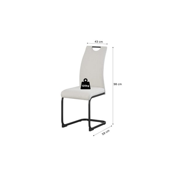 Furnilux Hanna stoel set van 2 in crème moderne design fauteuil - Image 5