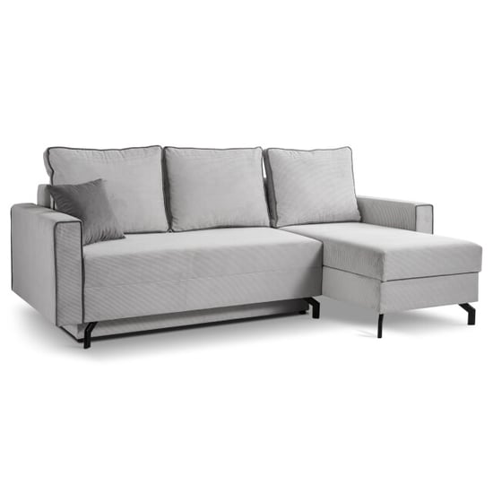 Furnilux Marti sofa bed l-shape rechts lichtgrijs | moderne hoekbank met slaapfunctie - Image 1